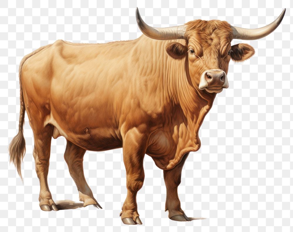 PNG Livestock cattle mammal animal. AI generated Image by rawpixel.