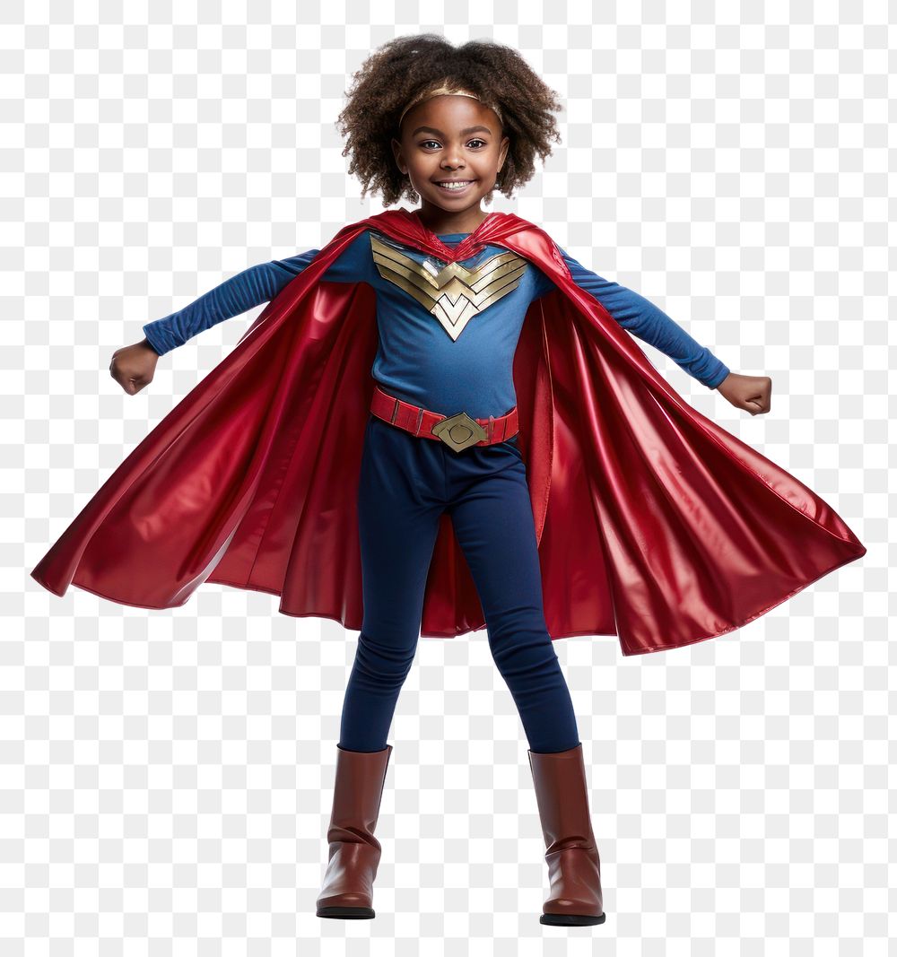 PNG Costume superhero child girl. AI generated Image by rawpixel.