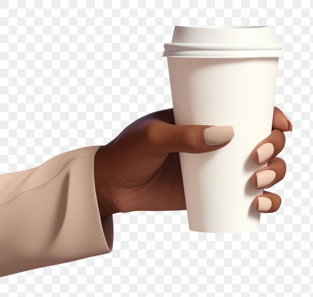PNG Coffee cup drink hand. AI generated Image by rawpixel.