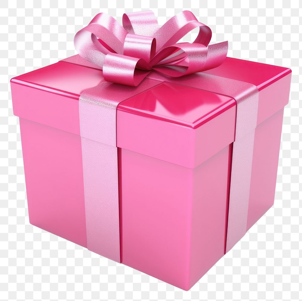 PNG Gift box pink white background. AI generated Image by rawpixel.