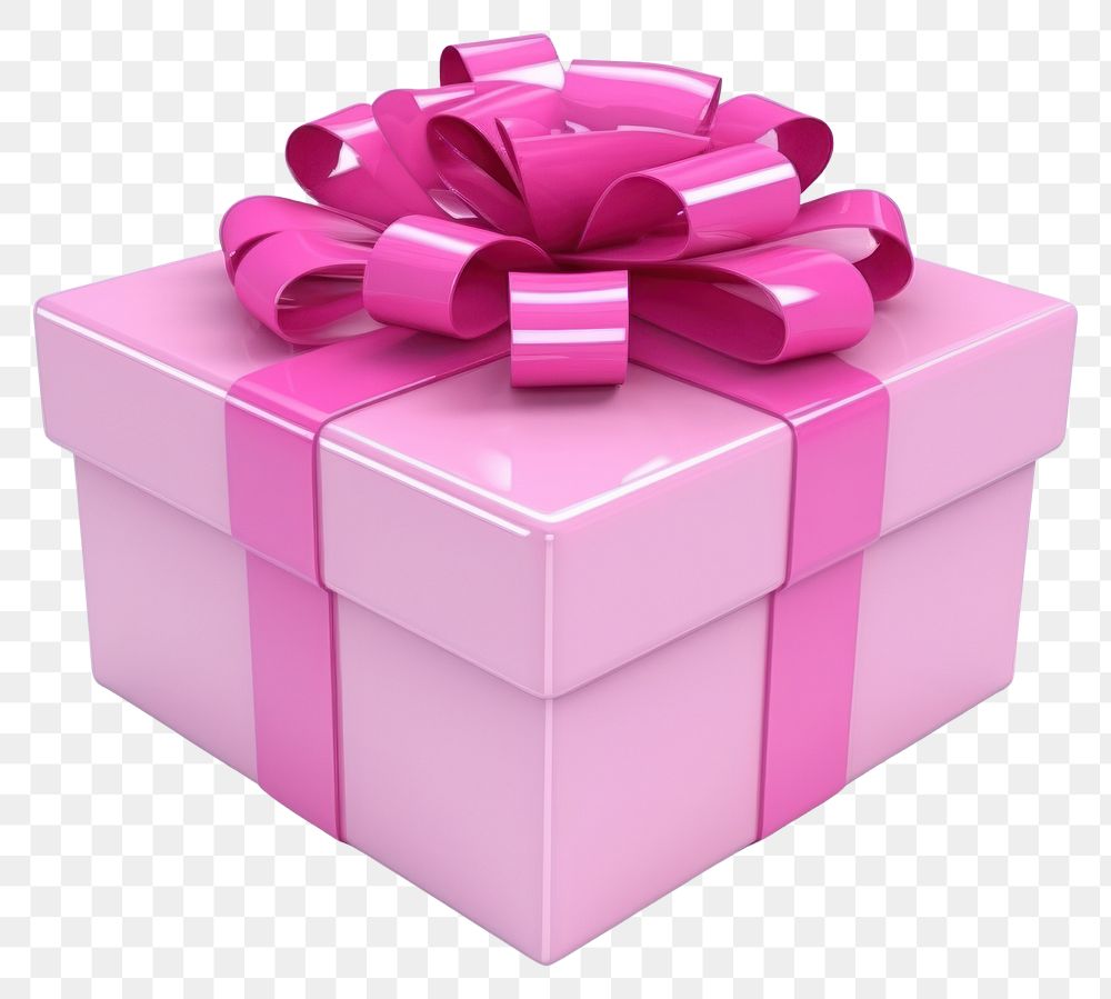 PNG Gift box pink white background. AI generated Image by rawpixel.