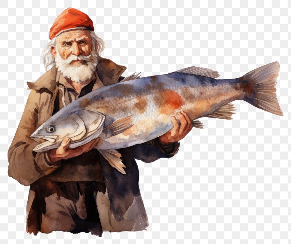 PNG Fishing animal adult recreation. AI generated Image by rawpixel.