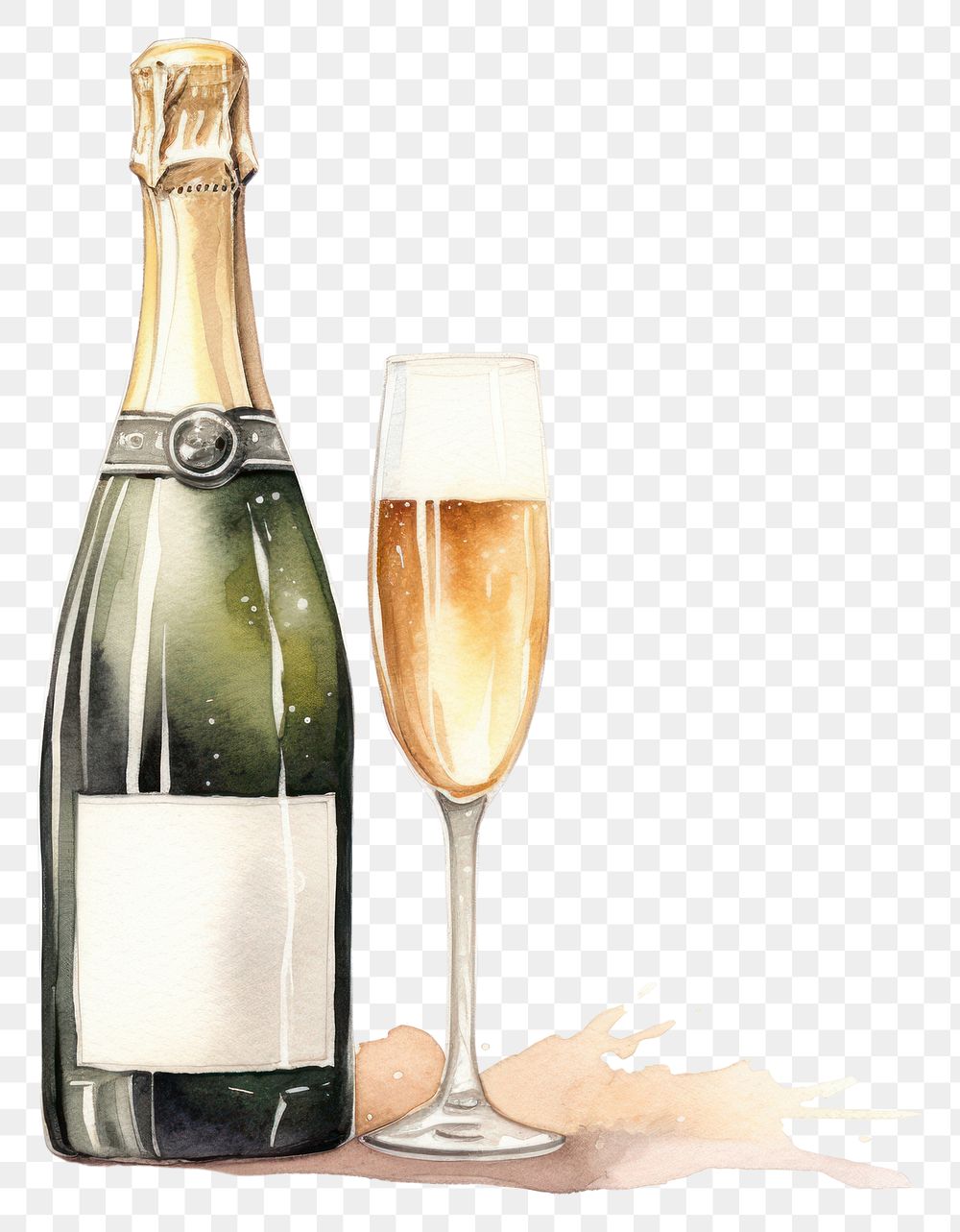 PNG Bottle champagne glass drink