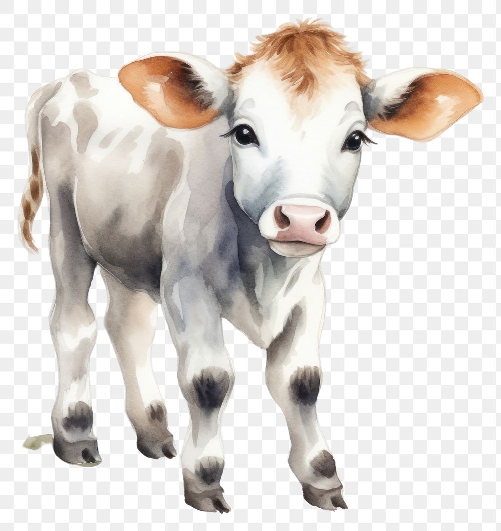 PNG Cow livestock cartoon mammal. AI generated Image by rawpixel.