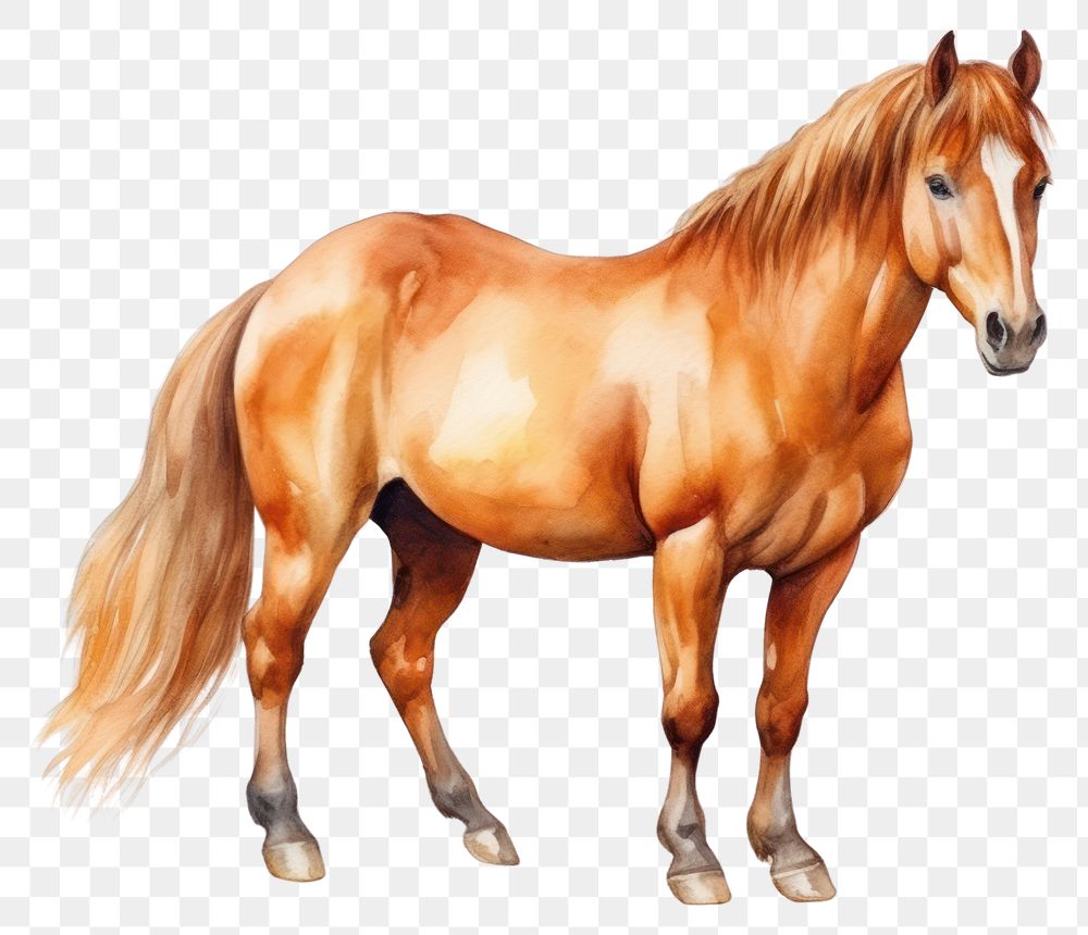 PNG Horse stallion cartoon mammal. AI generated Image by rawpixel.