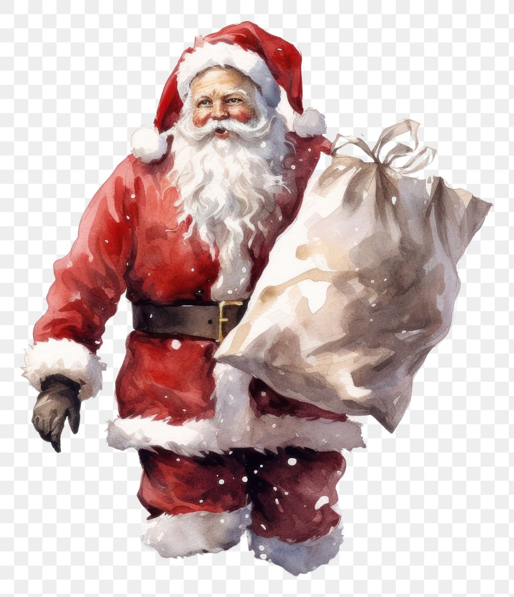 PNG Christmas paper adult santa claus. AI generated Image by rawpixel.