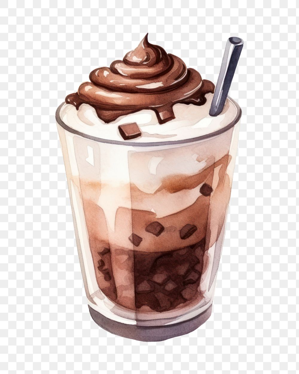 PNG Chocolate dessert cartoon drink. 