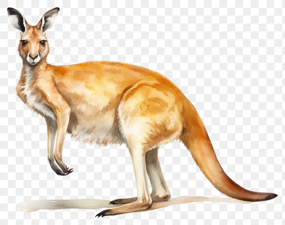 PNG Kangaroo wallaby mammal animal. AI generated Image by rawpixel.