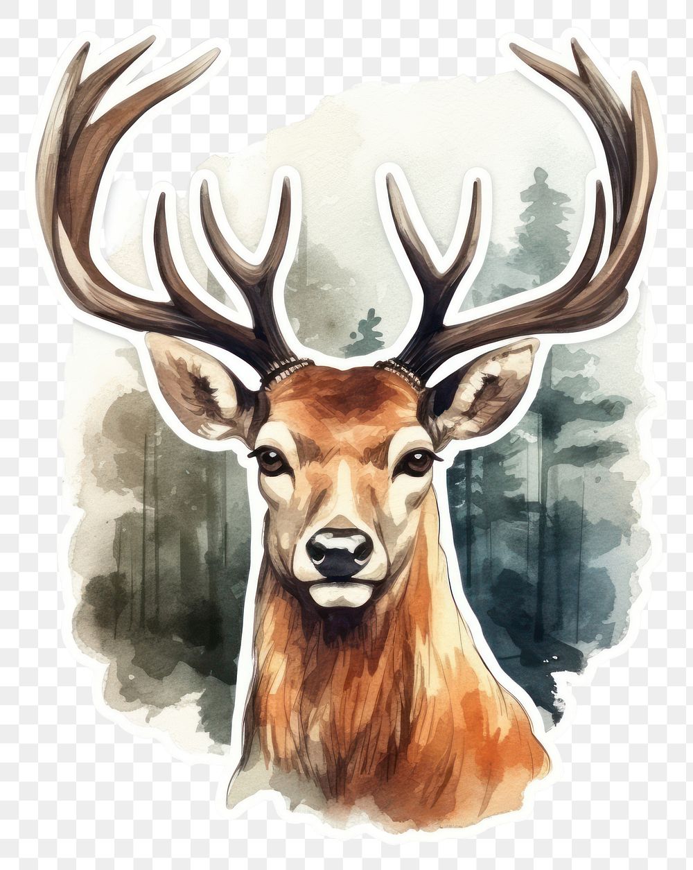 PNG Wildlife antler animal mammal. AI generated Image by rawpixel.