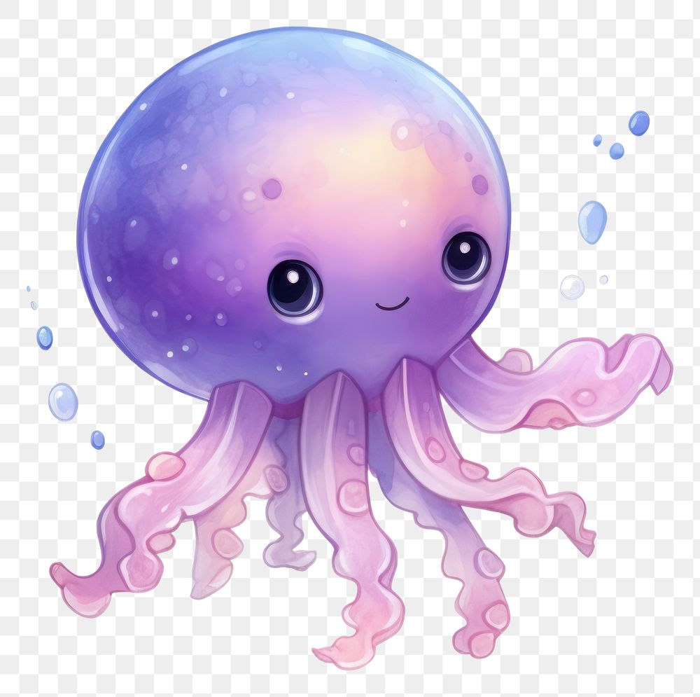 PNG Transparent jellyfish animal invertebrate. AI generated Image by rawpixel.