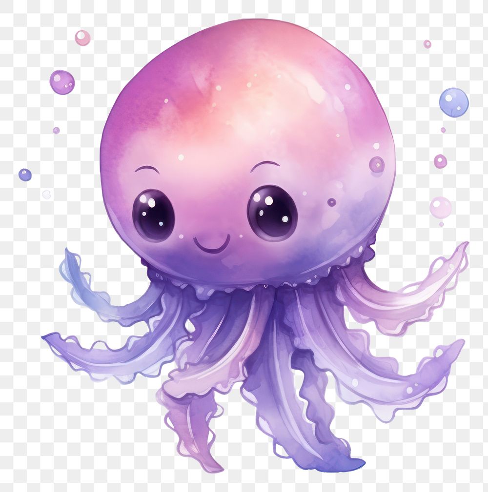 PNG Transparent jellyfish invertebrate cephalopod. AI generated Image by rawpixel.