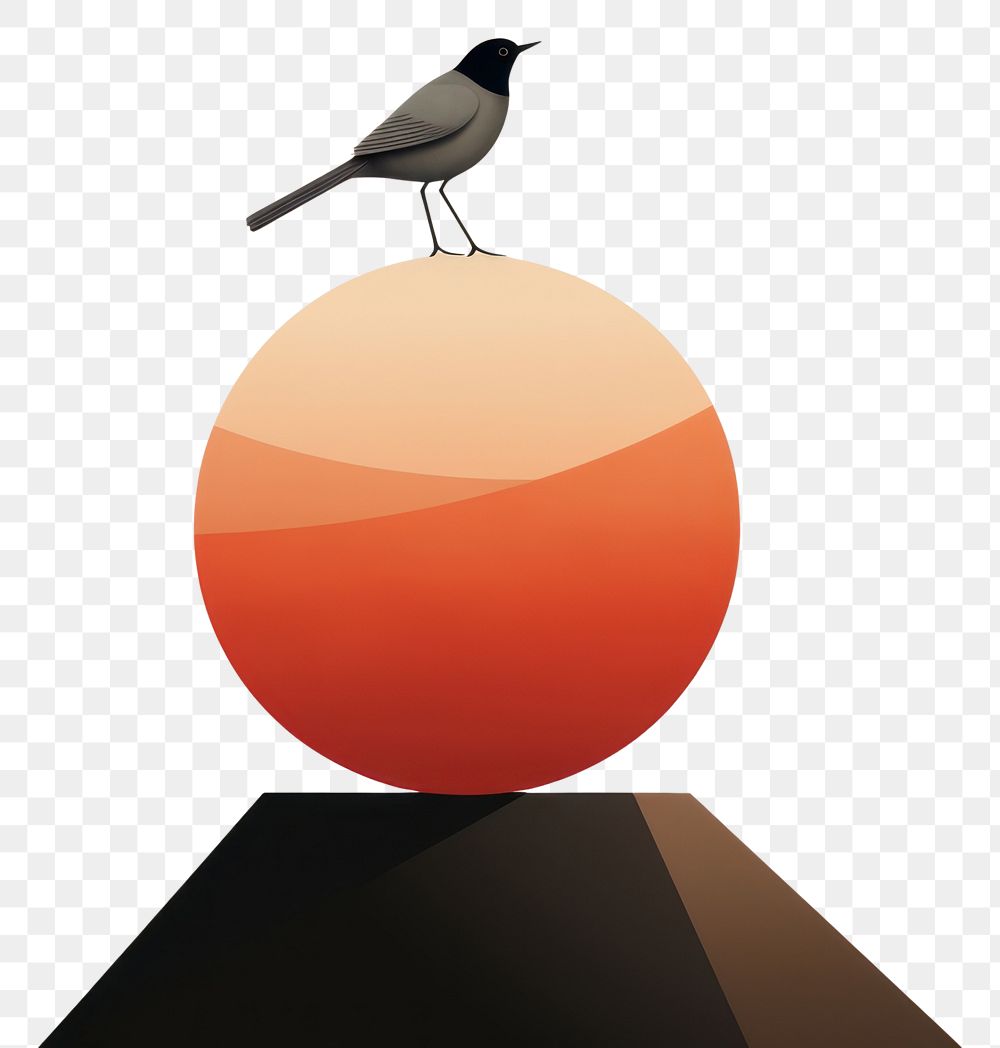 PNG Bird sky blackbird perching. AI generated Image by rawpixel.