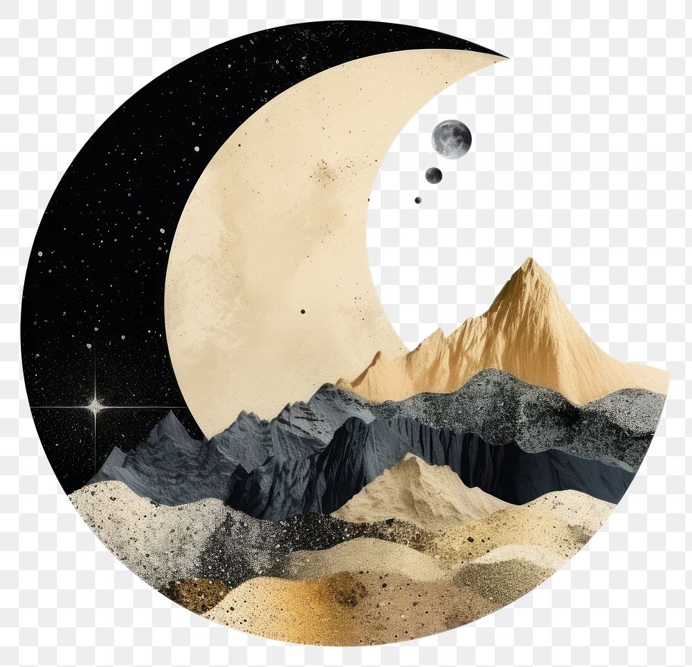 PNG Moon astronomy nature night. AI generated Image by rawpixel.