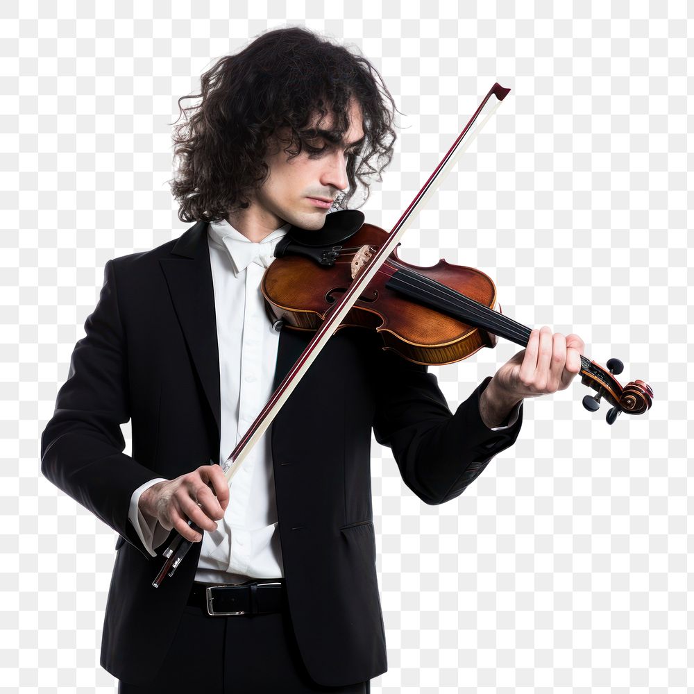 PNG Violin adult concentration performance. AI generated Image by rawpixel.