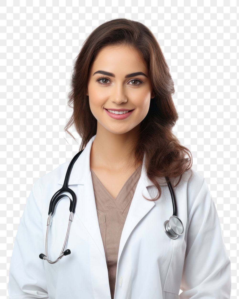 PNG Adult stethoscope physician hairstyle