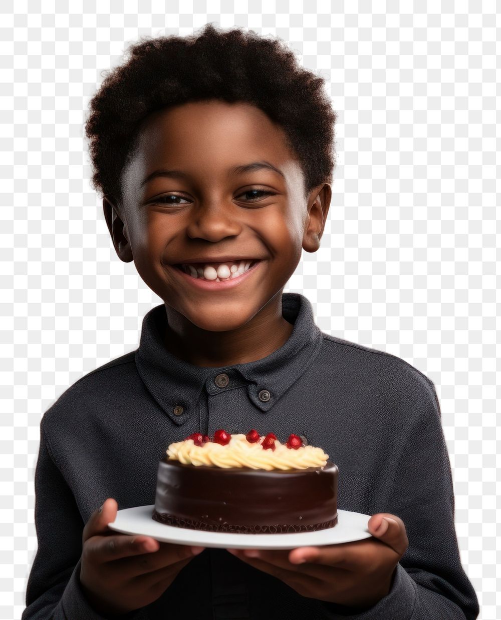PNG Cake portrait dessert smiling. AI generated Image by rawpixel.