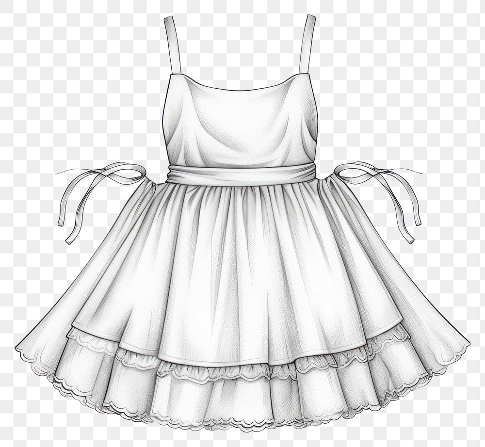 PNG Drawing sketch dress illustrated. AI generated Image by rawpixel.