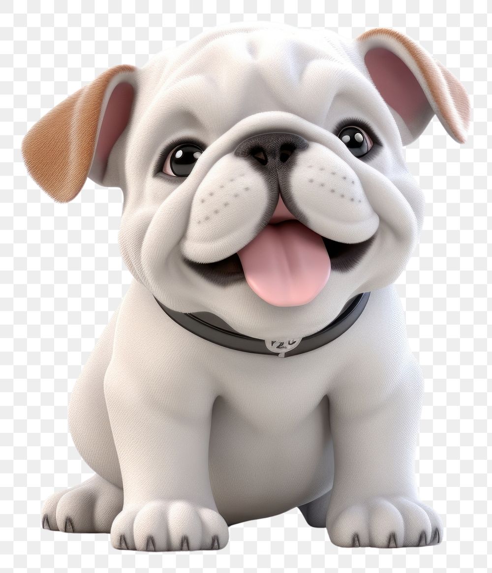 PNG Bulldog cartoon mammal animal. AI generated Image by rawpixel.