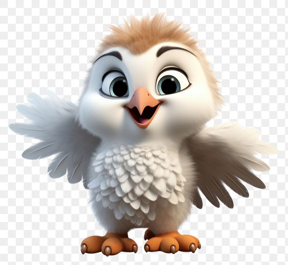 PNG Cartoon animal white bird