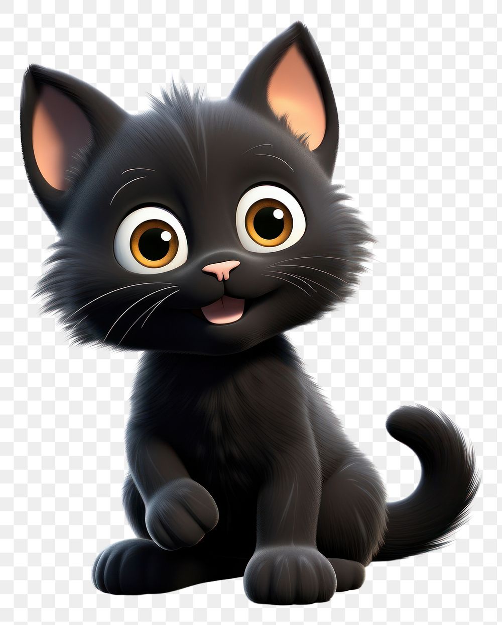 PNG Cartoon mammal animal black. AI generated Image by rawpixel.