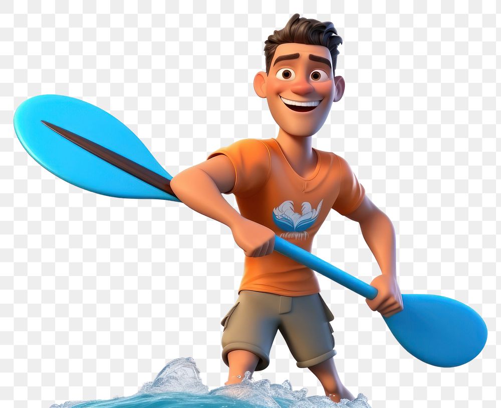 PNG Cartoon smiling sports paddle. AI generated Image by rawpixel.