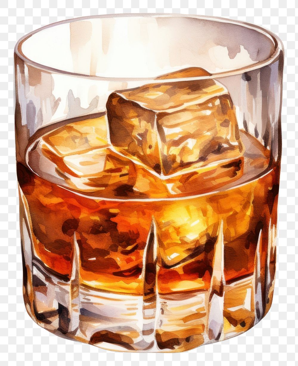 PNG Whiskey whisky drink glass. AI generated Image by rawpixel.