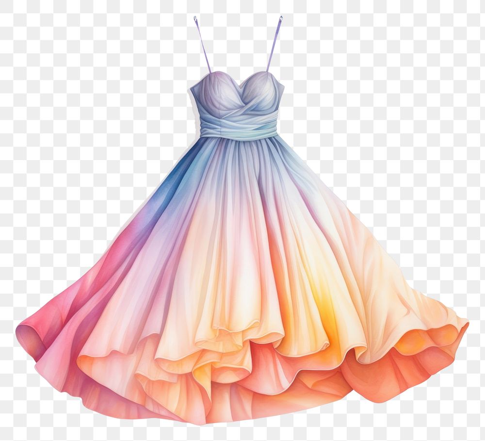 PNG Fashion dress petal gown. 