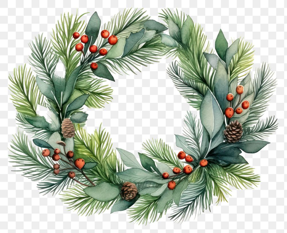PNG Wreath christmas plant tree