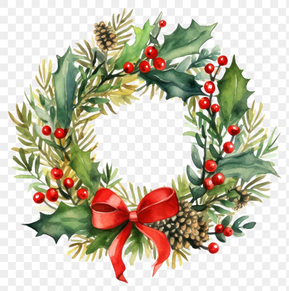 PNG Wreath christmas paper plant. | Free PNG - rawpixel