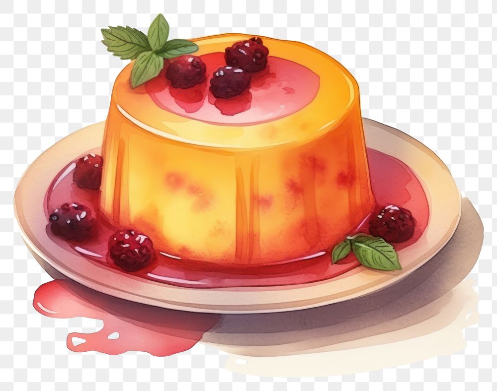 PNG Dessert fruit food cake. AI generated Image by rawpixel.