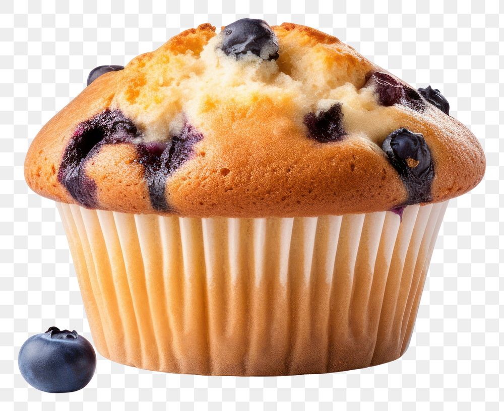PNG Blueberry muffin dessert cupcake. AI generated Image by rawpixel.