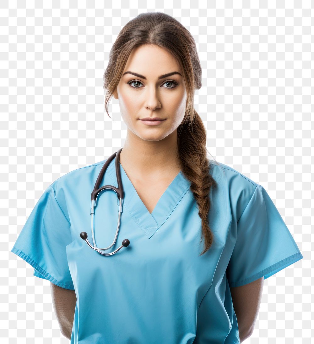 PNG Adult nurse stethoscope hairstyle. AI generated Image by rawpixel.