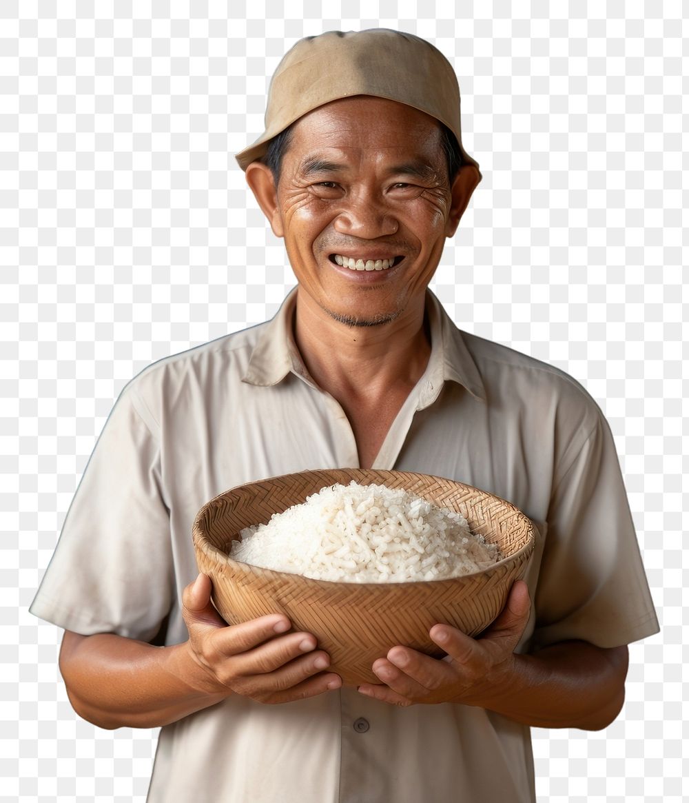 PNG Rice portrait farmer smile. AI generated Image by rawpixel.