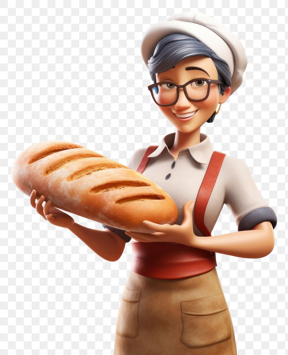 PNG Cartoon female bread adult. AI generated Image by rawpixel.