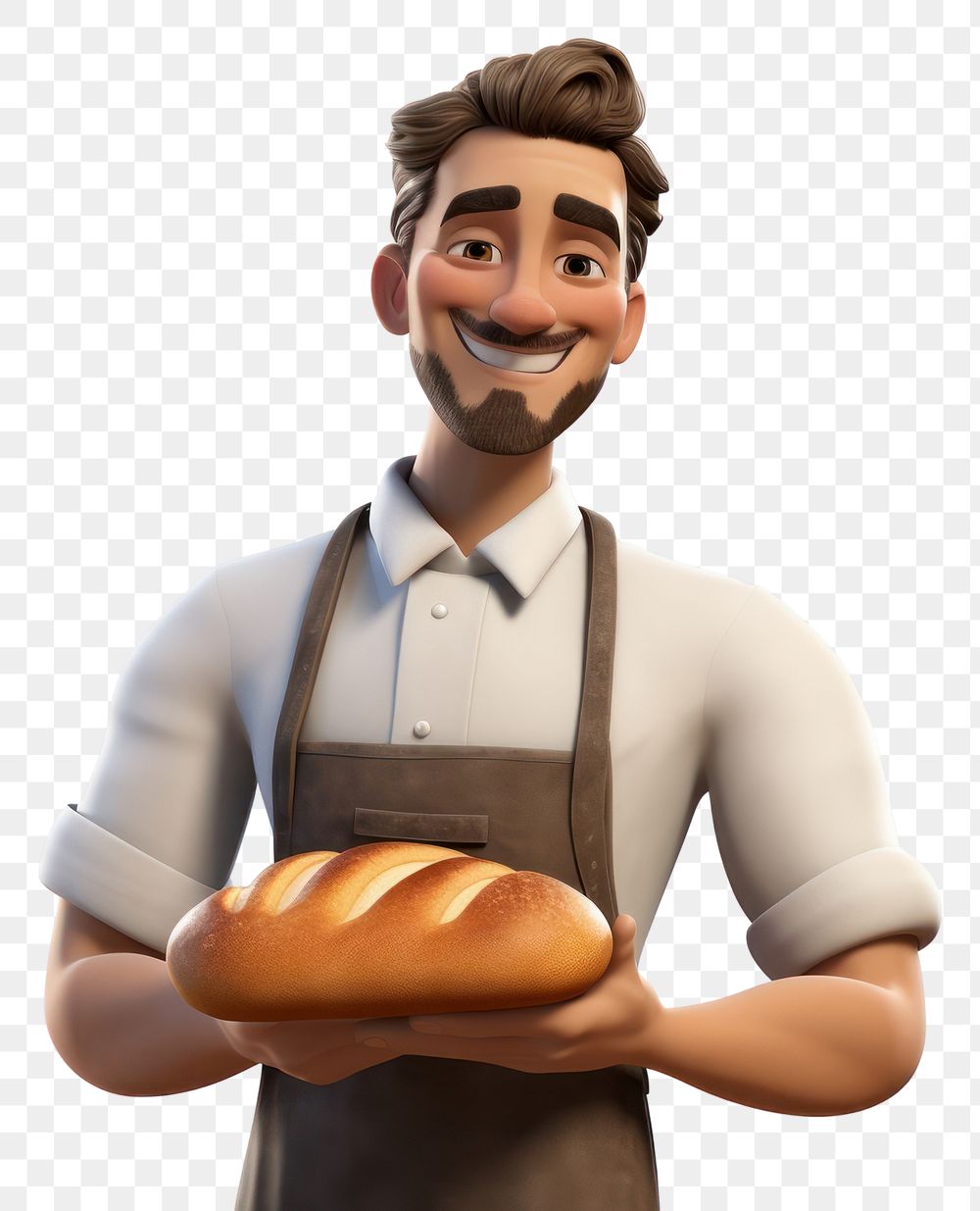 PNG Smiling cartoon bread adult. AI generated Image by rawpixel.