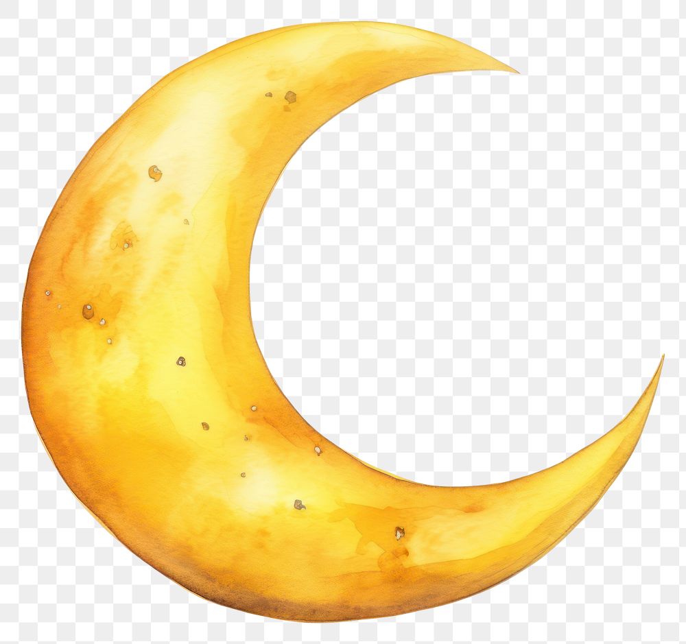 PNG Moon astronomy crescent yellow transparent background