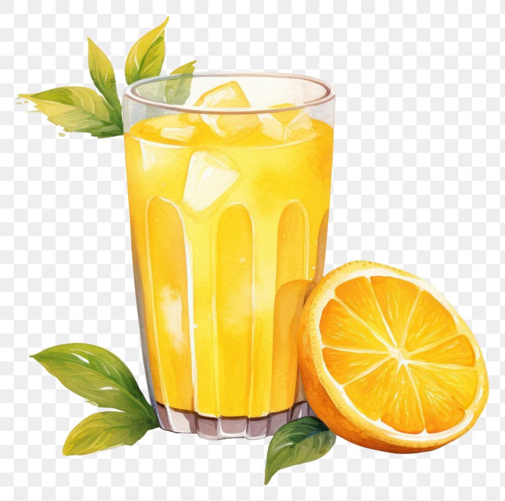 PNG Juice orange drink fruit. 