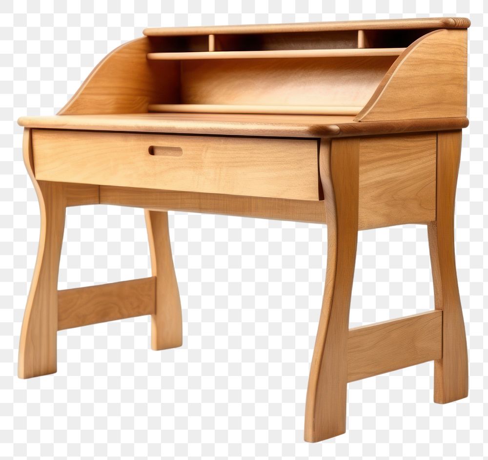 PNG Desk wood furniture table. AI generated Image by rawpixel.