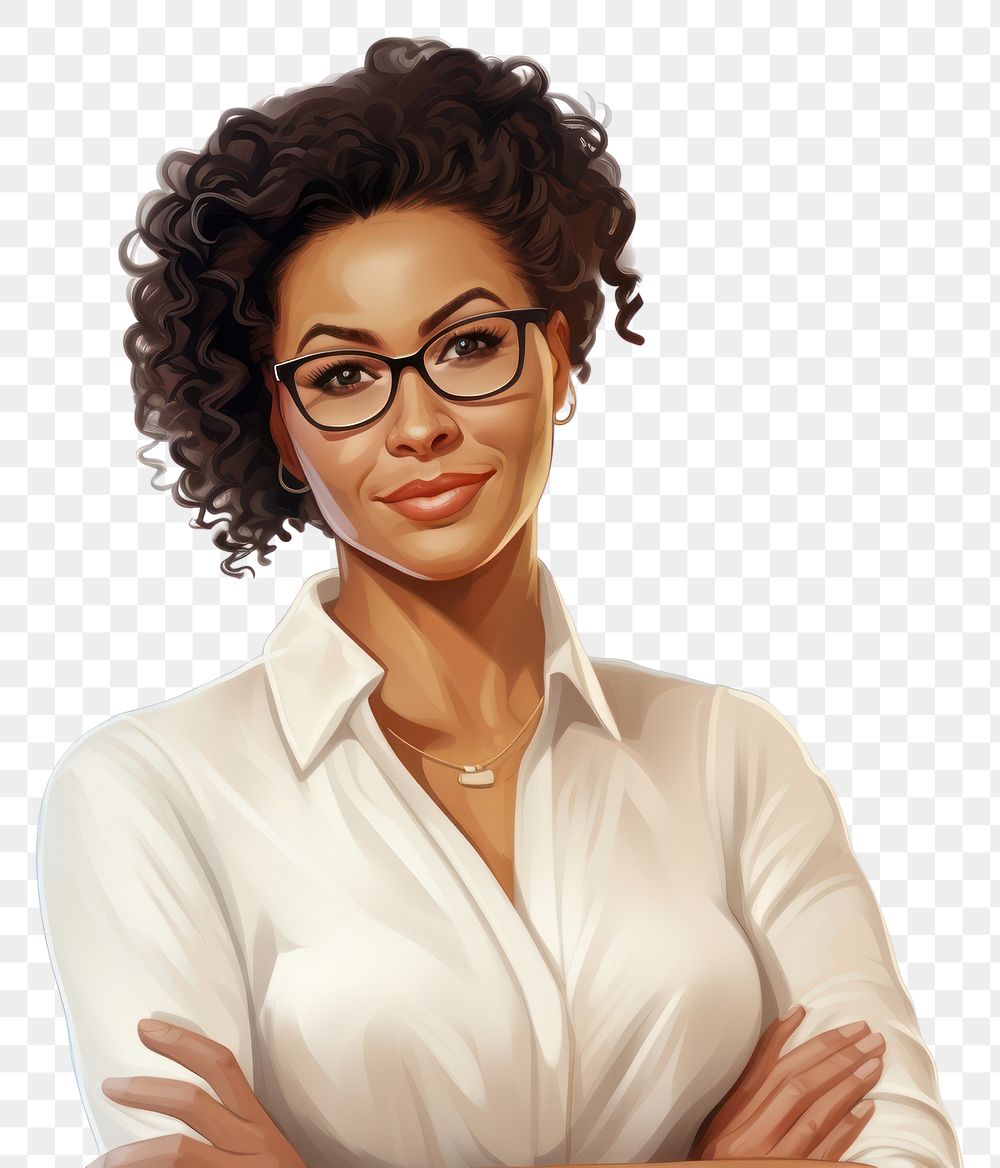 PNG Portrait glasses female adult. AI generated Image by rawpixel.