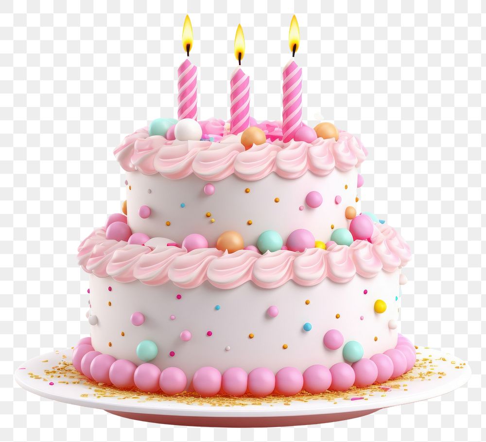 Birthday Cake With Sprinkles On A Pink Background Stock Photo, Picture and  Royalty Free Image. Image 116125508.