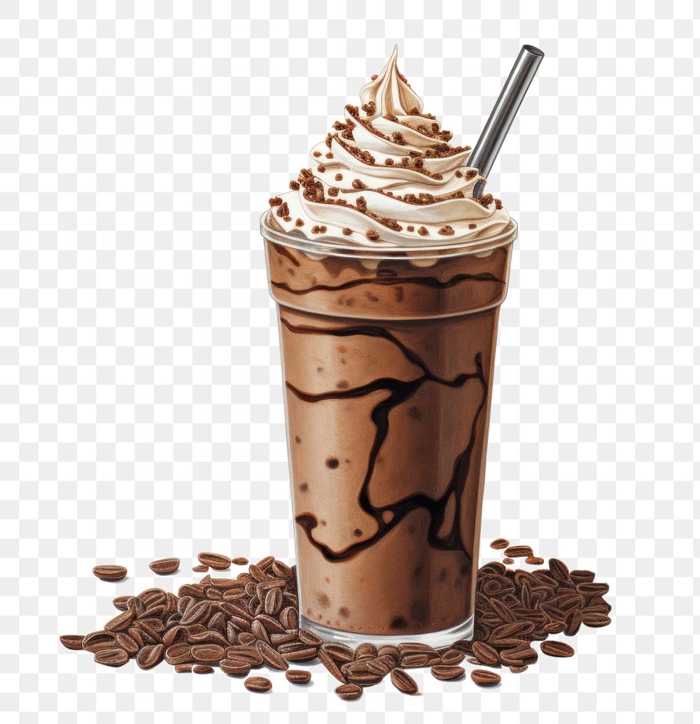 PNG Milkshake chocolate dessert drink. AI generated Image by rawpixel.