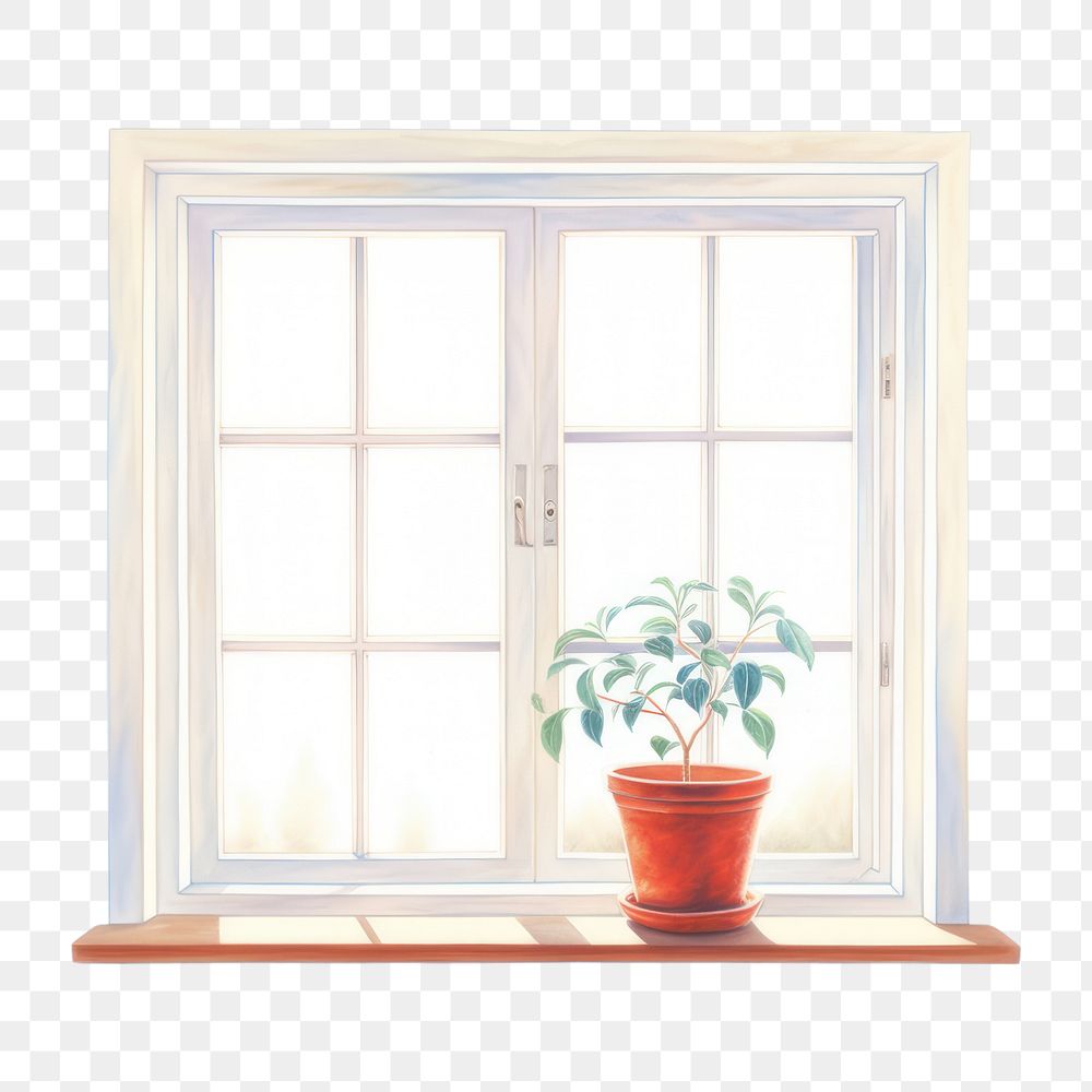 PNG Windowsill architecture transparent houseplant. 