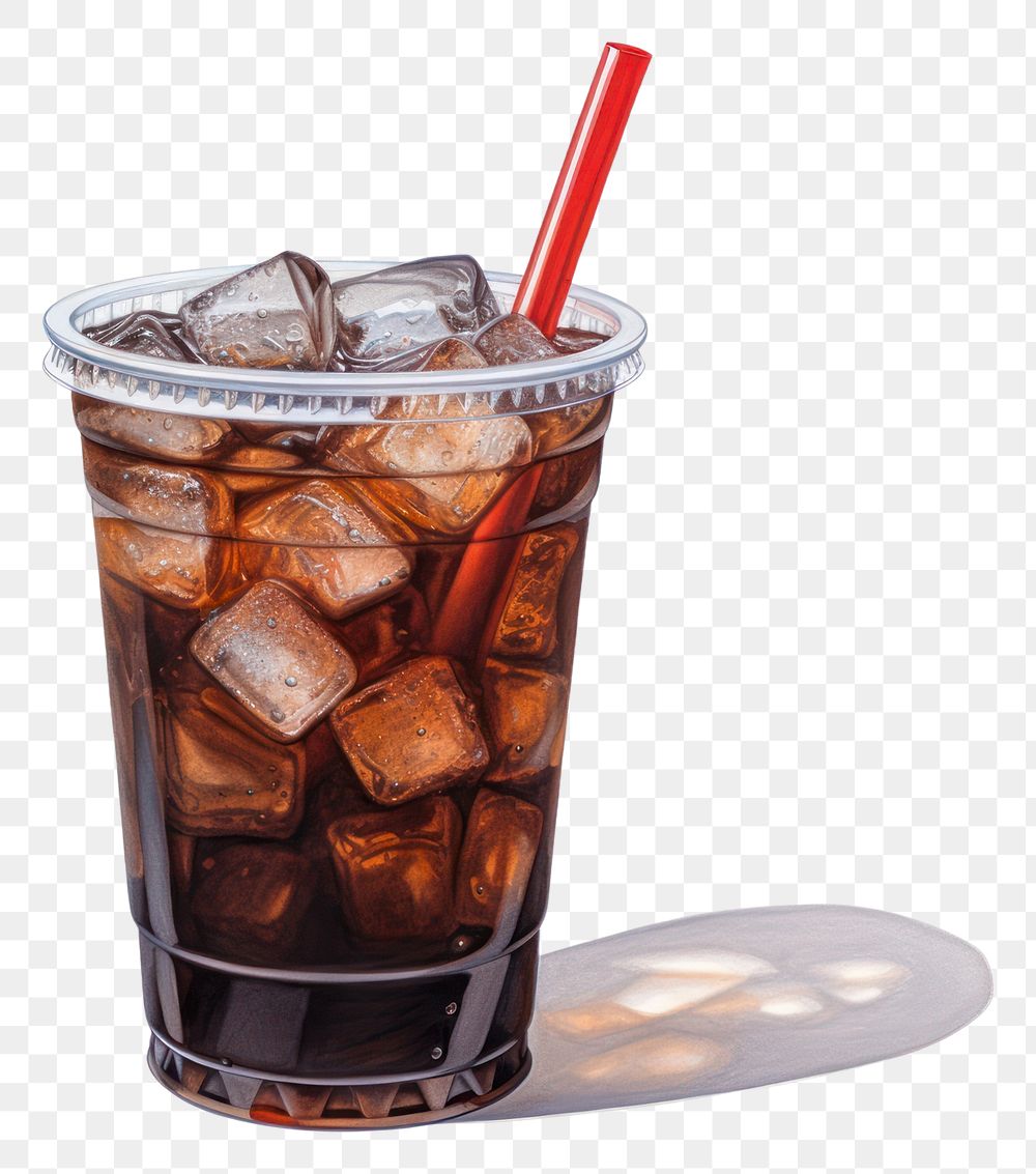 PNG Drink glass soda ice. AI generated Image by rawpixel.