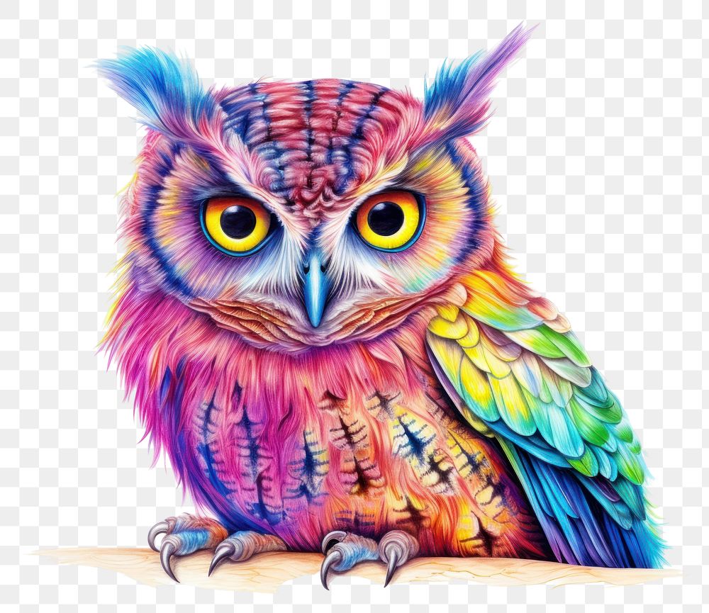 PNG Owl drawing animal sketch transparent background