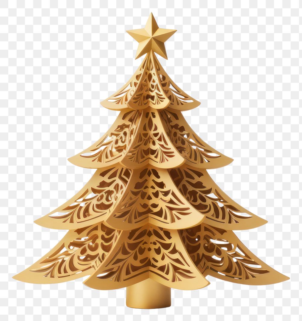 PNG Christmas gold tree transparent background. AI generated Image by rawpixel.
