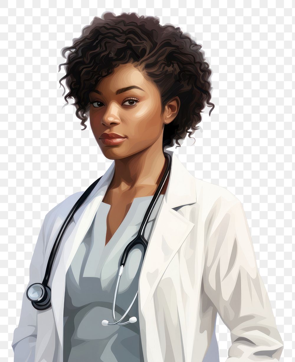 PNG Doctor female adult white background. AI generated Image by rawpixel.