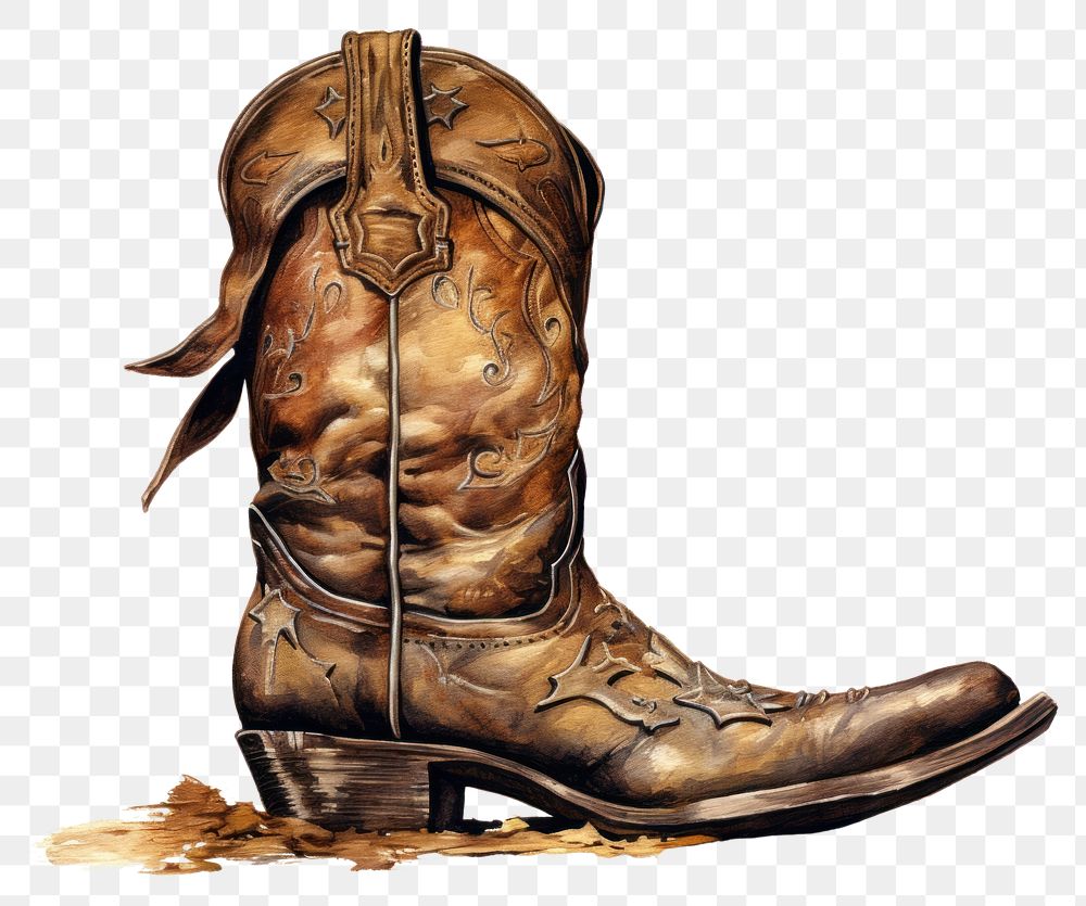 PNG Footwear shoe boot cowboy boot. AI generated Image by rawpixel.