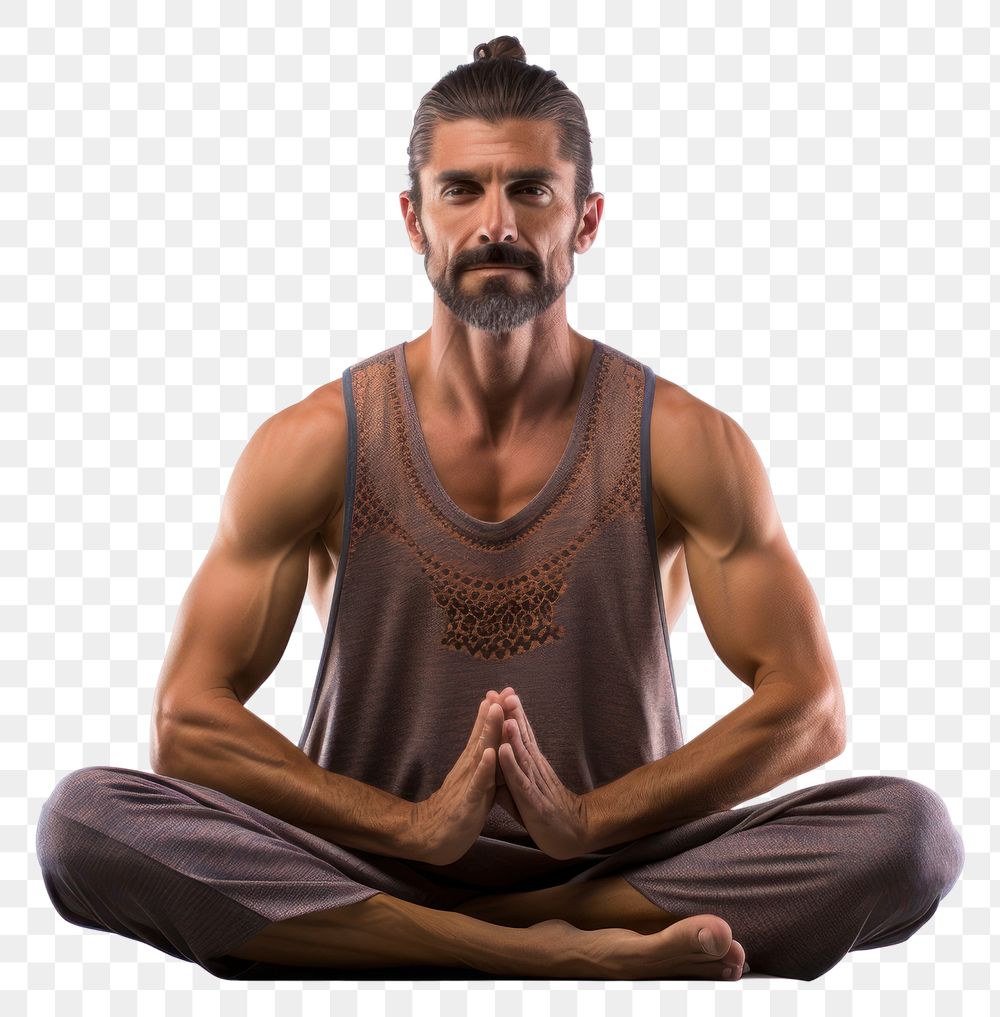 PNG Yoga sitting sports adult transparent background