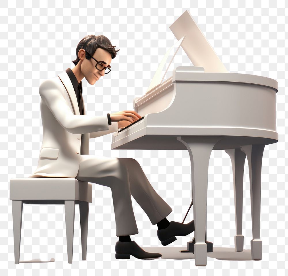 PNG Musician piano keyboard pianist. AI generated Image by rawpixel.