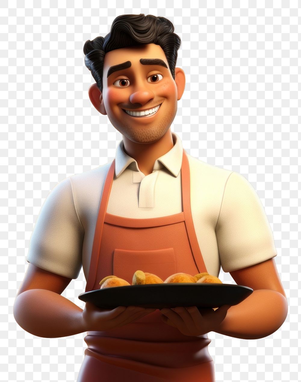 PNG Portrait smiling adult cook. AI generated Image by rawpixel.